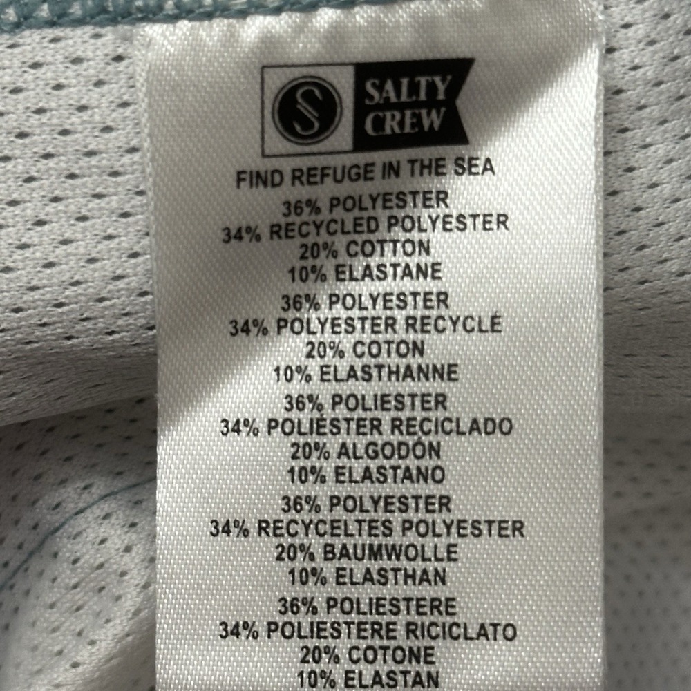 Salty Crew Board Shorts Mens Size 30 Inseam 9" Trunks Fish Pockets Swim Logo - Picture 6 of 8